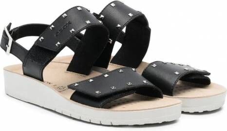 Geox Kids Costarei Rockstud sandalen Zwart