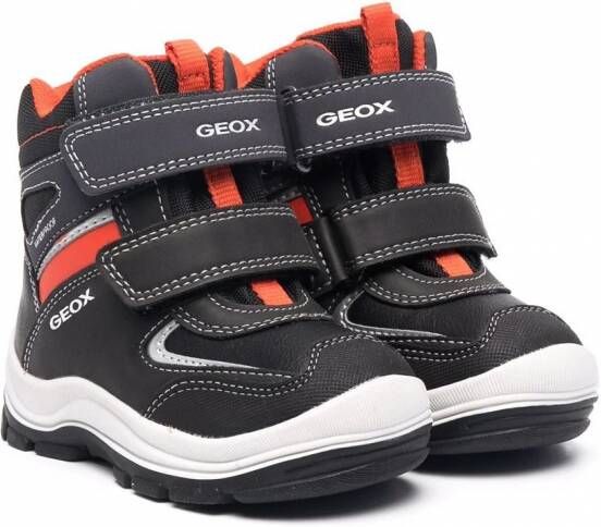 Geox Kids Flanfil enkellaarzen met klittenband Zwart
