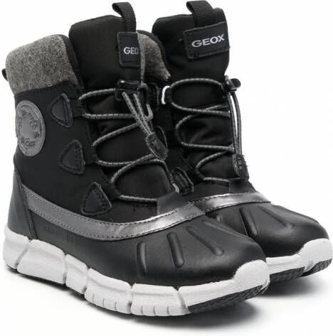 Geox Kids Flexyper enkellaarzen Zwart