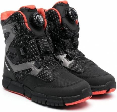 Geox Kids Flexyper ABX enkellaarzen Zwart