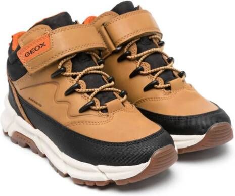 Geox Kids Flexyper enkellaarzen Bruin