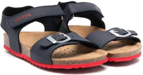 Geox Kids Ghita leren sandalen Blauw