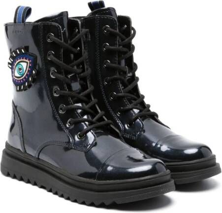 Geox Kids Gillyjaw gelakte laarzen Blauw