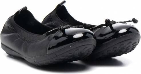Geox Kids Glanzende ballerina's Zwart