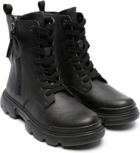 Geox Kids Junette combat boots Zwart