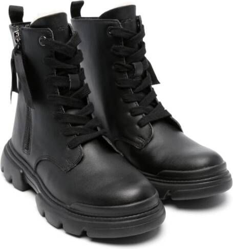 Geox Kids Junette combat boots Zwart