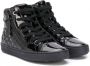 Geox Kids Kalispera lakleren sneakers Zwart - Thumbnail 1