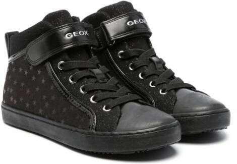 Geox Kids Kalispera sneakers met sterprint Zwart