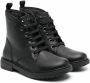 Geox Kids Leren veterlaarzen Zwart - Thumbnail 1