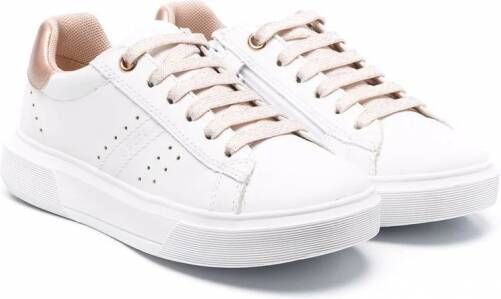 Geox Kids Nettuno leren sneakers Wit