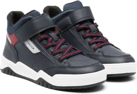 Geox Kids Perth enkellaarzen met klittenband Blauw
