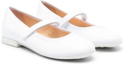 Geox Kids Plie ballerina's met klittenband Wit