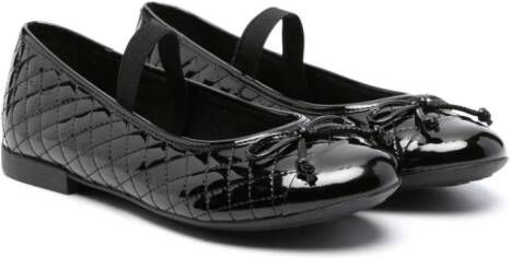 Geox Kids Plie glanzende ballerina's Zwart