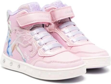Geox Kids Skylin Rapunzel high-top sneakers Roze