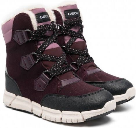 Geox Kids Veterlaarzen met logo Paars