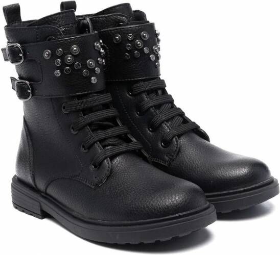 Geox Kids Veterlaarzen met studs Zwart