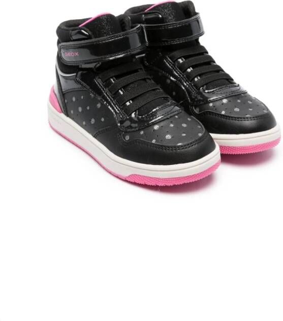 Geox Kids Washiba high-top sneakers Zwart