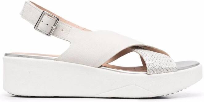 Geox Laudara sandalen met sleehak Grijs