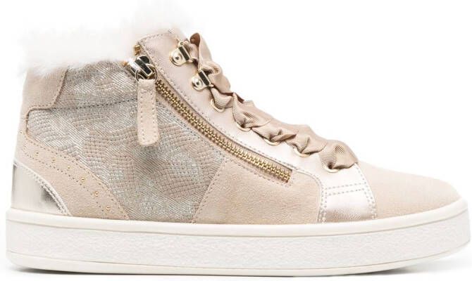 Geox Leren enkellaarzen Beige
