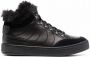 Geox Leelu sneakers met afwerking van bont Zwart - Thumbnail 1