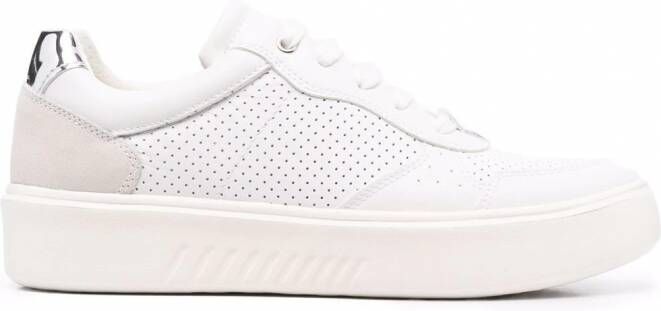 Geox Nhenbus leren sneakers Wit
