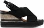 Geox Ponza sandalen met sleehak Zwart - Thumbnail 1