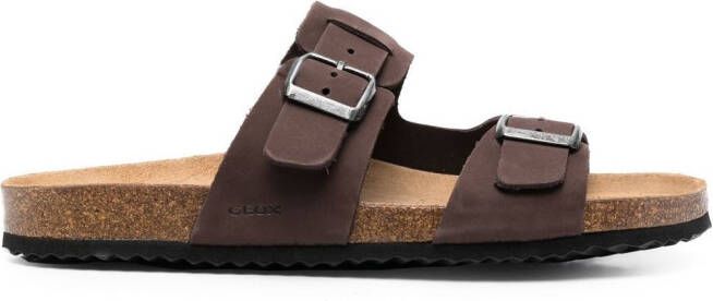 Geox Sandalen met dubbel bandje Bruin