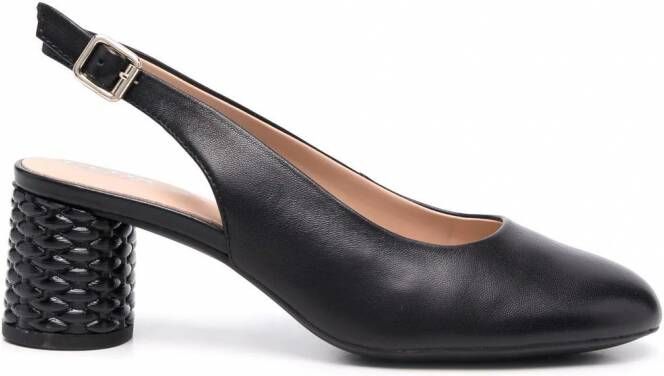Geox Slingback pumps met blokhak Zwart