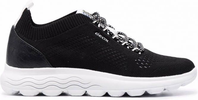 Geox Spherica gebreide sneakers Zwart