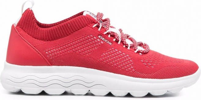 Geox Spherica gebreide sneakers Rood