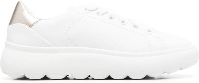 Geox Spherica leren sneakers Wit