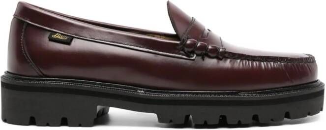 G.H. Bass & Co. Weejuns Super Lug Larson leren loafers Rood