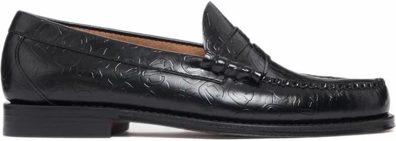 G.H.Bass x Karl Lagerfeld Weejuns embossed leather loafers Zwart