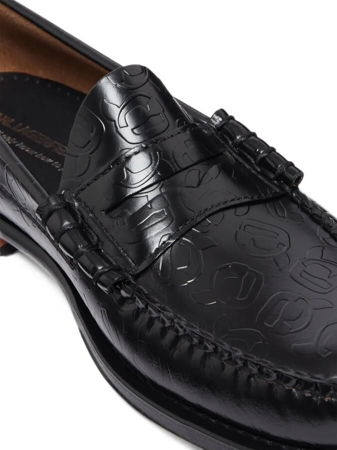 G.H.Bass x Karl Lagerfeld Weejuns embossed leather loafers Zwart - Foto 3