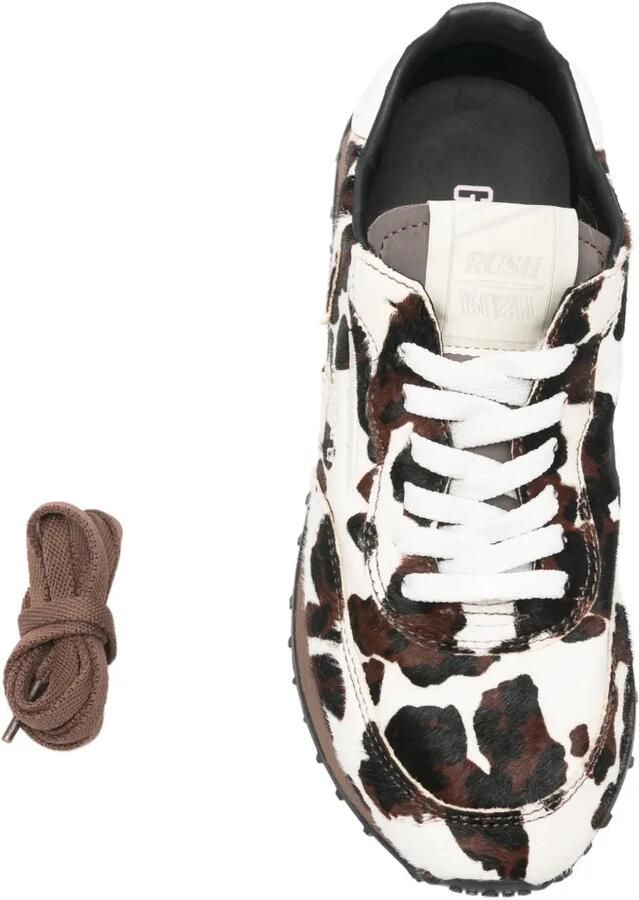 GHŌUD Sneakers van kalfshaar met koeien-print Wit - Foto 2