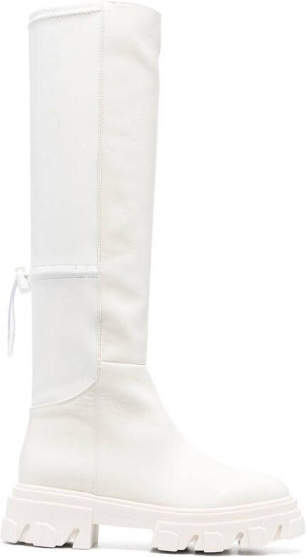 GIABORGHINI Leren laarzen Beige