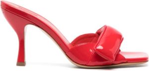 GIABORGHINI Alodie muiltjes van lakleer Rood