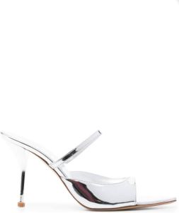 GIABORGHINI Amelina leren sandalen Zilver