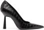 GIABORGHINI Balantine 70mm leren pumps Zwart - Thumbnail 1