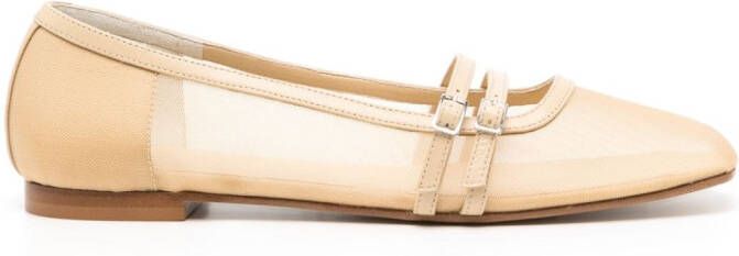 GIABORGHINI Felice ballerina's met mesh Beige