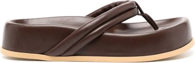 GIABORGHINI Frederique 40mm leather sandals Bruin