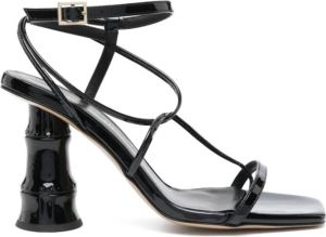 GIABORGHINI Gia Bacio lakleren sandalen Zwart