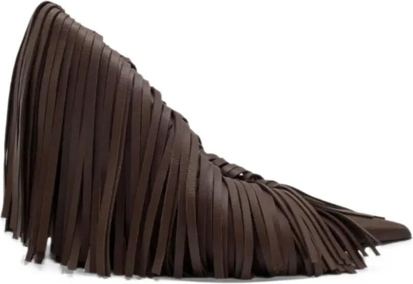 GIABORGHINI Amelia fringe pumps Bruin