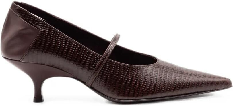 GIABORGHINI Elisa pumps met geweven effect Bruin