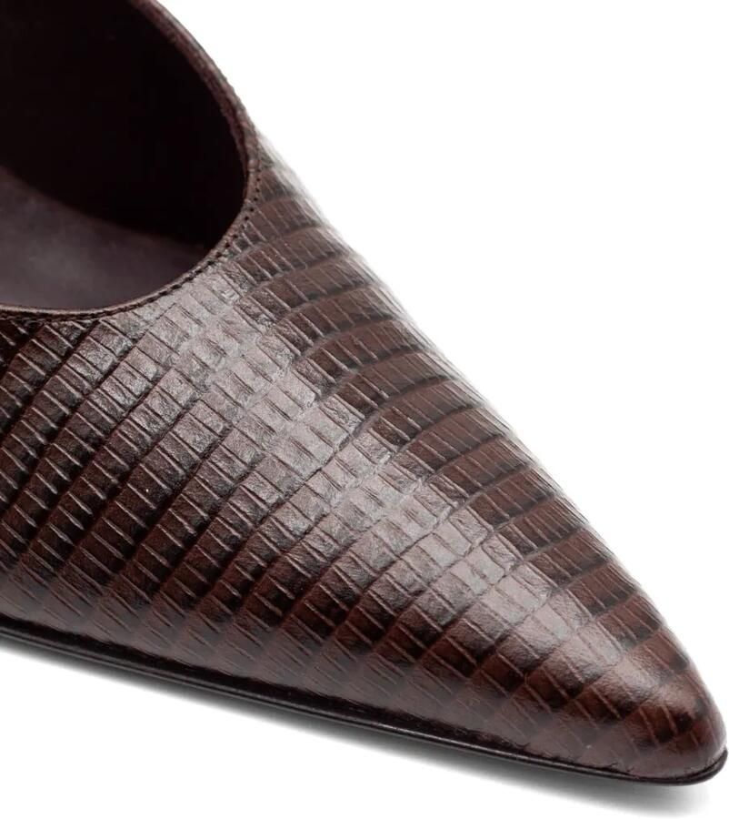 GIABORGHINI Elisa pumps met geweven effect Bruin - Foto 2