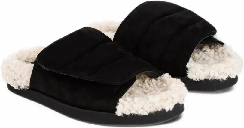 GIABORGHINI Gia 3 gewatteerde suède slippers Zwart - Foto 2