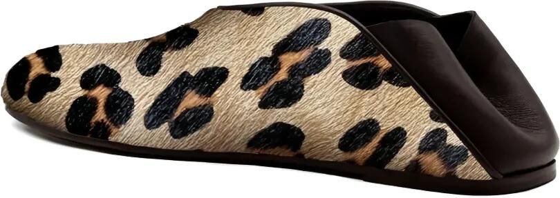GIABORGHINI Granny muiltjes met luipaardprint Beige - Foto 3