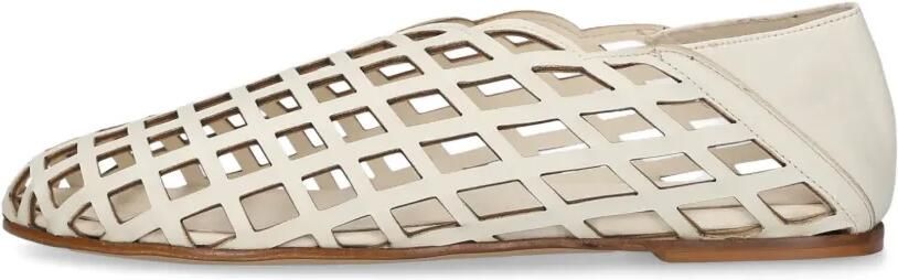 GIABORGHINI Leren ballerina's Beige