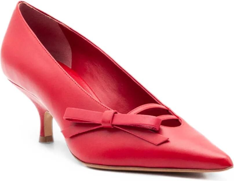 GIABORGHINI Oli pumps met strikdetail Rood - Foto 4