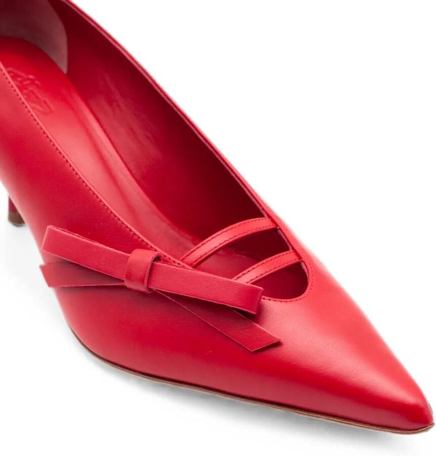 GIABORGHINI Oli pumps met strikdetail Rood - Foto 2